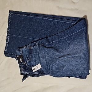 Express Super High Waisted Raw Hem Baggy Wide Leg Jean